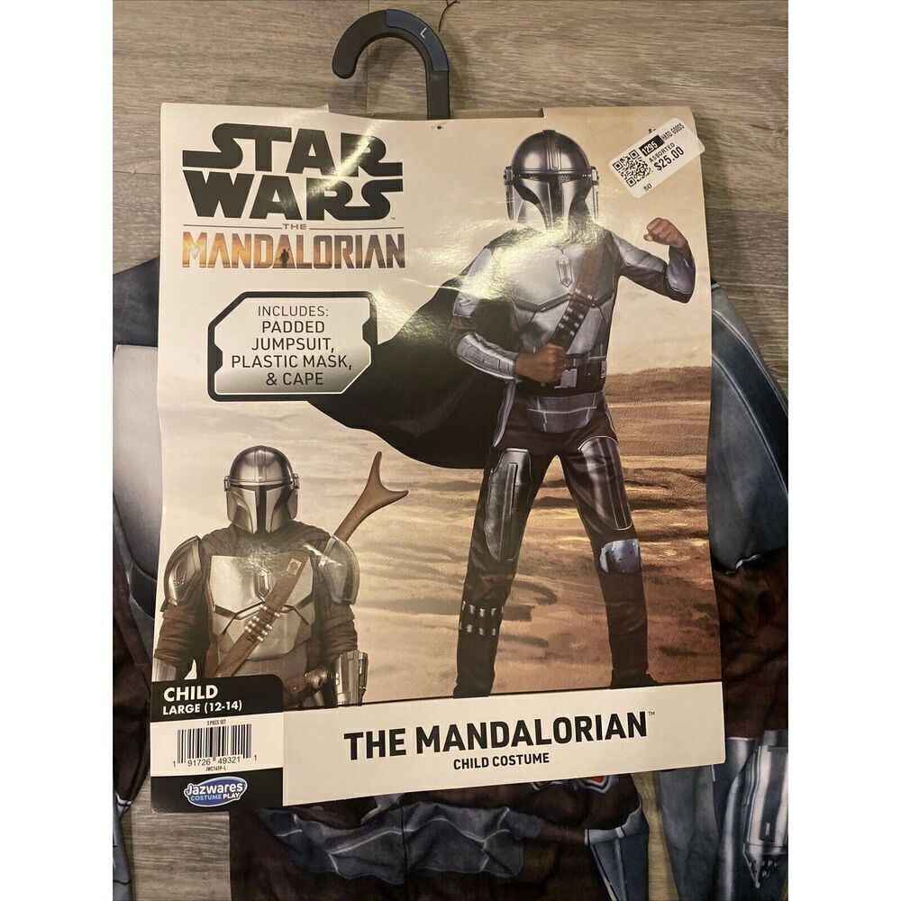 Kids' Star Wars MANDALORIAN Costume REFLECTIVE (NO Mask) Child Large Size 12-14